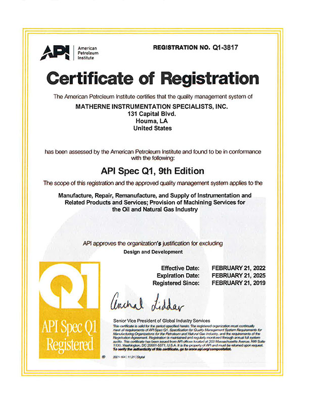 New Certificate Q1 3817