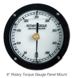 2 6” Rotary Torque Gauge Panel Mount web 277x300