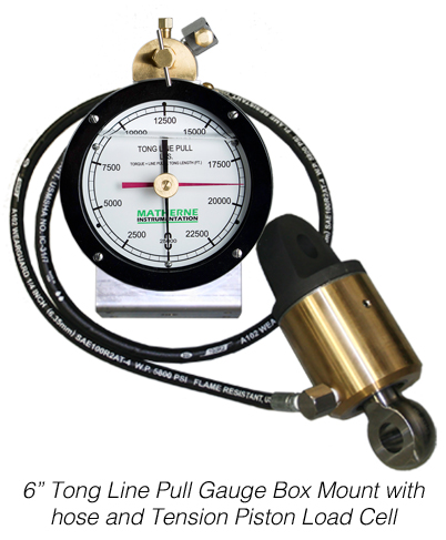 2 6” Tong Line Pull Gauge Box Mount with hose and Tension Piston Load Cell web