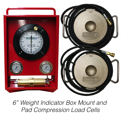 6” Pad Weight Indicator Box Mount and Pad Compression Load Cells 2018